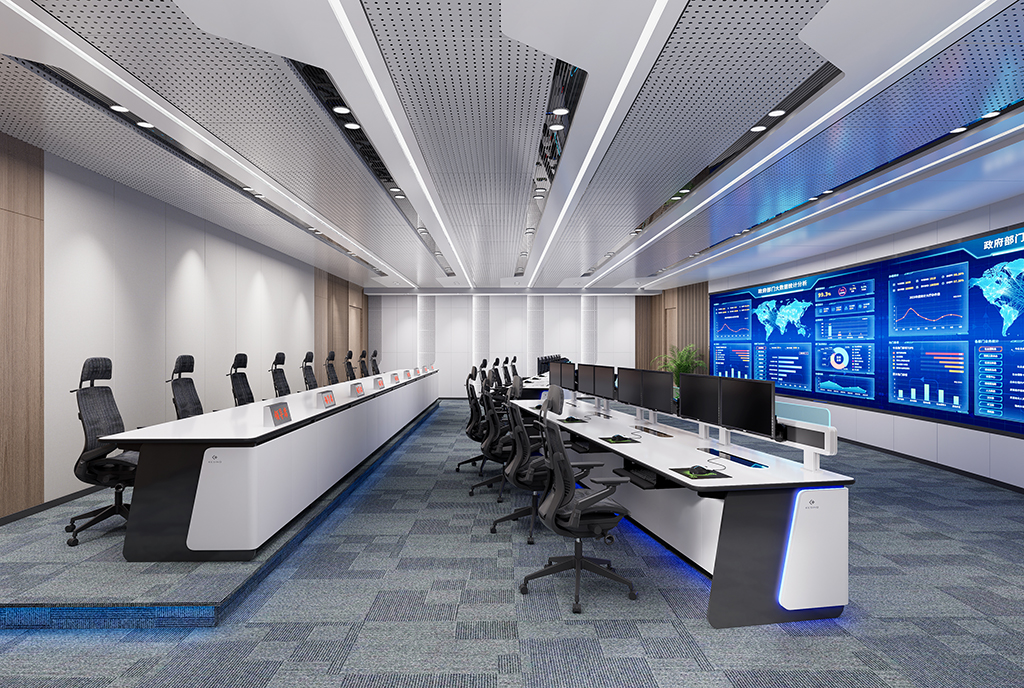 公安局指挥大厅操作台厂家 应急指挥中心台子 坐席控制台 监控调度台